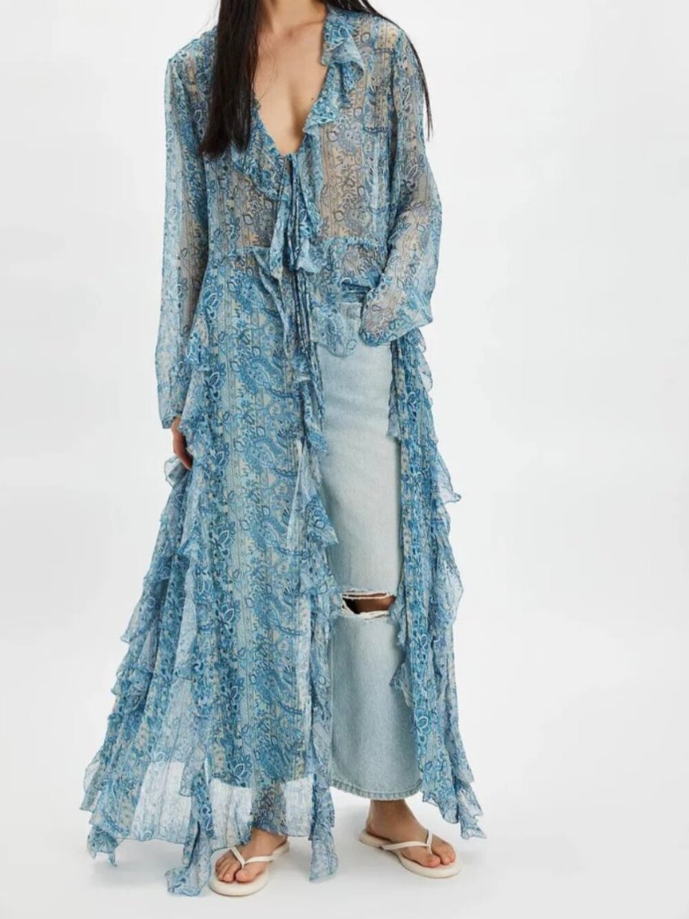 Free People Samantha Chiffon Maxi
